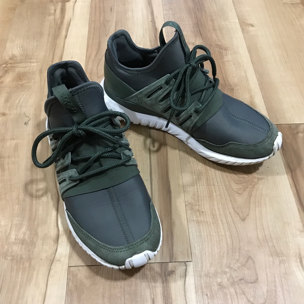 Adidas Tubular Mens Size 8 Green Neoprene